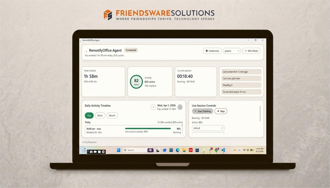 RemotifyOffice Agent - Real-Time Employee Monitoring